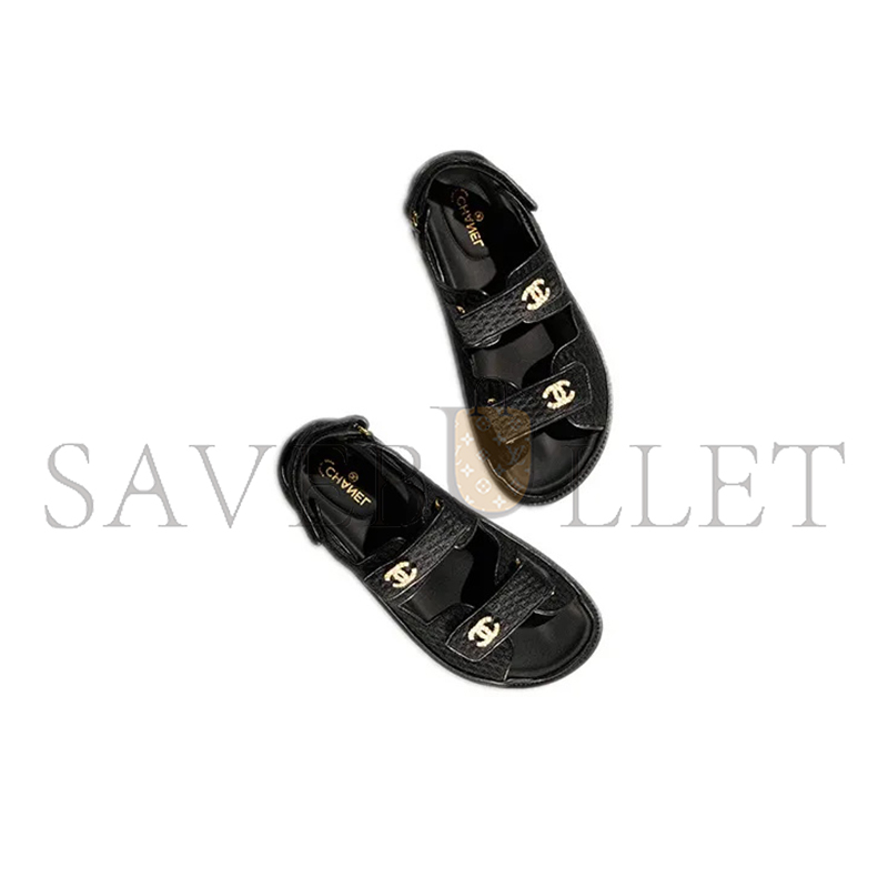 CHANEL SANDALS KNITWEAR BLACK G35927 X56555 94305
